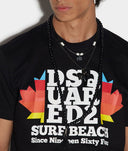 Tricou DSQUARED2, Surf Beach Since 1964, Negru