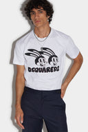 Tricou DSQUARED2, Rabbit Print, White
