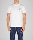 Tricou DSQUARED2, 95 D2 Silver Print, Alb