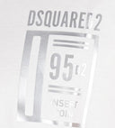 Tricou DSQUARED2, 95 D2 Silver Print, Alb