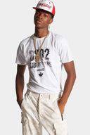 Tricou DSQUARED2, Subarbans Print, White