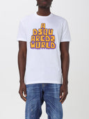 Tricou DSQUARED2, Slogan Print, Alb