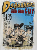 Tricou DSQUARED2, Run Guy, Alb