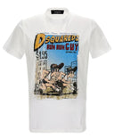 Tricou DSQUARED2, Run Guy, Alb