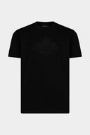 Tricou DSQUARED2, Leaf Print, Black