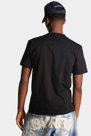 Tricou DSQUARED2, Leaf Print, Black