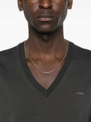 Tricou DSQUARED2, V Neck, Logo Plaque Insert, Cool Fit, Dark Grey