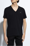 Tricou DSQUARED2, V Neck, Logo Plaque Insert, Cool Fit, Black