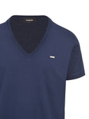 Tricou DSQUARED2, Brand Logo, Guler V  Bleumarin