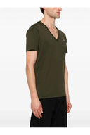 Tricou DSQUARED2, Brand Logo, Guler V Kaki