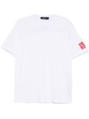 Tricou DSQUARED2, Round Neck, Simple, Red Logo, White, Loose Fit