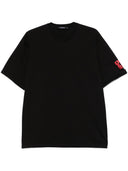 Tricou DSQUARED2, Round Neck, Simple, Red Logo, Black