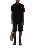 Tricou DSQUARED2, Round Neck, Simple, Red Logo, Black