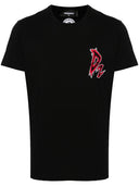 Tricou DSQUARED2, Red Logo Print, Cotton, Black