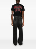 Tricou DSQUARED2, Red Logo Print, Cotton, Black