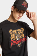 Tricou DSQUARED2, Classic Black, Bear Insert, Regular Fit