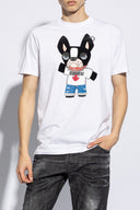 Tricou DSQUARED2, French Bulldog Print, Man