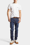 Tricou DSQUARED2, White JERSEY, Print Milano Map