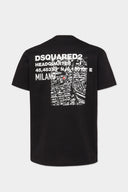 Tricou DSQUARED2, JERSEY, Print Milano Map