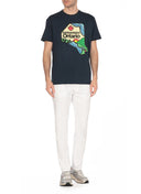 Tricou DSQUARED2, Cool Fit Tee, Ontario Print, Dark Blue