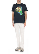 Tricou DSQUARED2, Cool Fit Tee, Ontario Print, Dark Blue