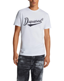 Tricou DSQUARED2, Cool Fit Velvet Logo, White