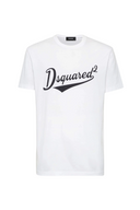 Tricou DSQUARED2, Cool Fit Velvet Logo, White