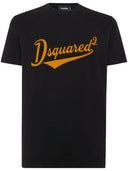 Tricou DSQUARED2, Orange Logo Insert, Black, Slim Fit