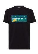 Tricou DSQUARED2, Adventure Is Calling Print, Cool Fit, Negru