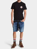 Tricou DSQUARED2, Logo Patch, Cool Fit, Black