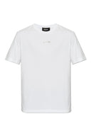 Tricou DSQUARED2, Silver Logo Application, White, Cool Fit