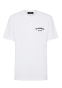 TRICOU DSQUARED, Logo-Print T-shirt, Regular Fit, Alb