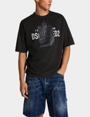 TRICOU DSQUARED2, Loose Fit Crush, Black
