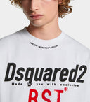 Tricou DSQUARED2, Blood Sweat Tears, Loose Fit, White