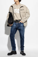 Tricou DSQUARED2, Printed Logo, Text, Beige, Loose Fit
