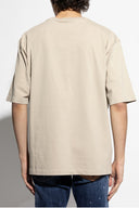 Tricou DSQUARED2, Printed Logo, Text, Beige, Loose Fit