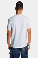 Tricou DSQUARED2, Embroidered Neck, Regular Fit, White