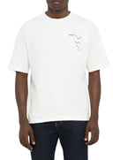 TRICOU DSQUARED2, Falling Logo, Alb, Loose Fit