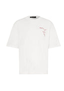 TRICOU DSQUARED2, Falling Logo, Alb, Loose Fit
