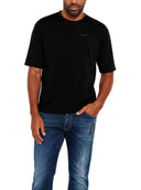 TRICOU DSQUARED2, Falling Logo, Negru, Loose Fit
