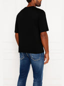 TRICOU DSQUARED2, Falling Logo, Negru, Loose Fit