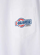 TRICOU DSQUARED2, Buzunar atasat cu logo, Alb, Cool Fit