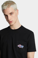 TRICOU DSQUARED2, Buzunar atasat cu logo, Negru, Cool Fit