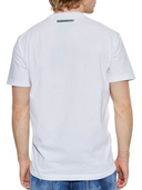 Tricou DSQUARED2, Green Print, Freezing, Logo, White, Cool Fit