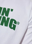 Tricou DSQUARED2, Green Print, Freezing, Logo, White, Cool Fit