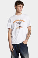 Tricou DSQUARED2, Regular Fit Espresso T-Shirt, Alb