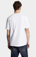Tricou DSQUARED2, Regular Fit Espresso T-Shirt, Alb
