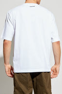 TRICOU DSQUARED2, OBSESSED2 print frontal, Alb, Oversized Fit