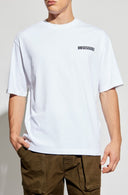 TRICOU DSQUARED2, OBSESSED2 print frontal, Alb, Oversized Fit