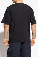 TRICOU DSQUARED2, OBSESSED2 print frontal, Negru, Oversized Fit